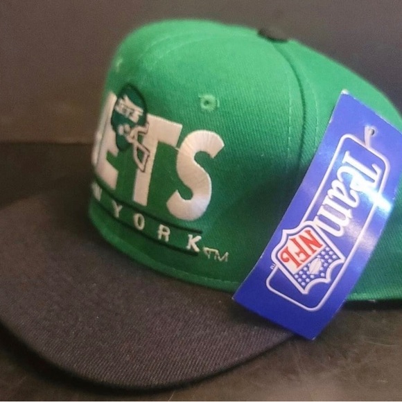 Vintage New York Jets NFL YoungAn Adjustable Snapback Cap Hat Wool 90s NWT - Picture 2 of 8